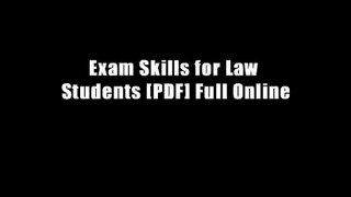 Exam Skills for Law Students [PDF] Full Online
