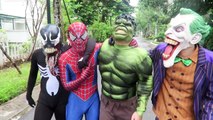 Spiderman EXPLORE HAUNTED HOUSE! Superheroes Fun Venom Joker Hulk Evil Horror Children Sca