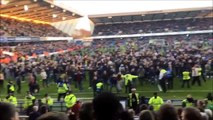 Millwall - Leicester Lions fans invade the pitch after quarter-final qualification