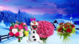 Frozen Elsa and Spiderman and Olaf blow gum Finger Family Nursery Rhymes Lyrics