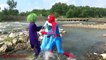 Spiderman vs Joker superheroes battle, Frozen Elsa and Wolf scary dream in real life #1