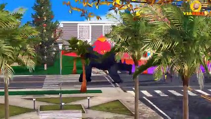 Dinosaur Gorilla Head Spiderman Hulk Finger Family Nursery Rhymes | Dinosaur Vs King Kong