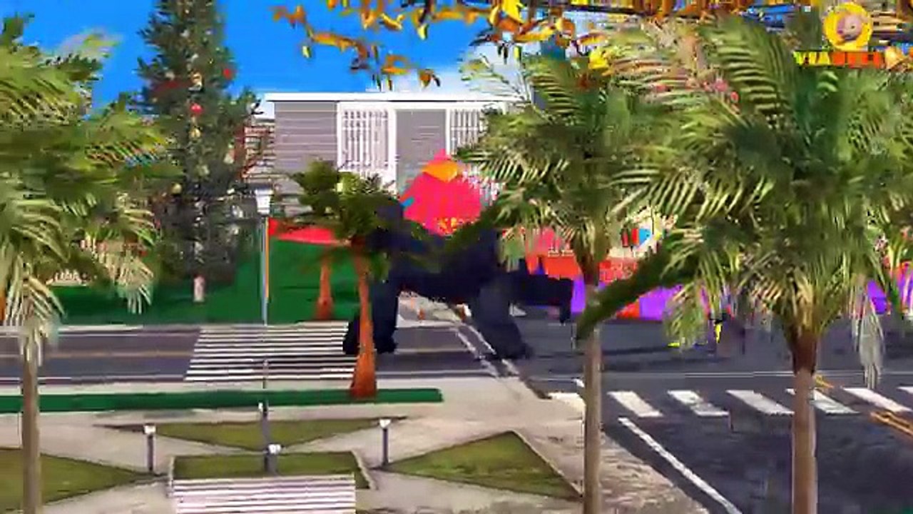 Dinosaur Gorilla Head Spiderman Hulk Finger Family Nursery Rhymes | Dinosaur Vs King Kong