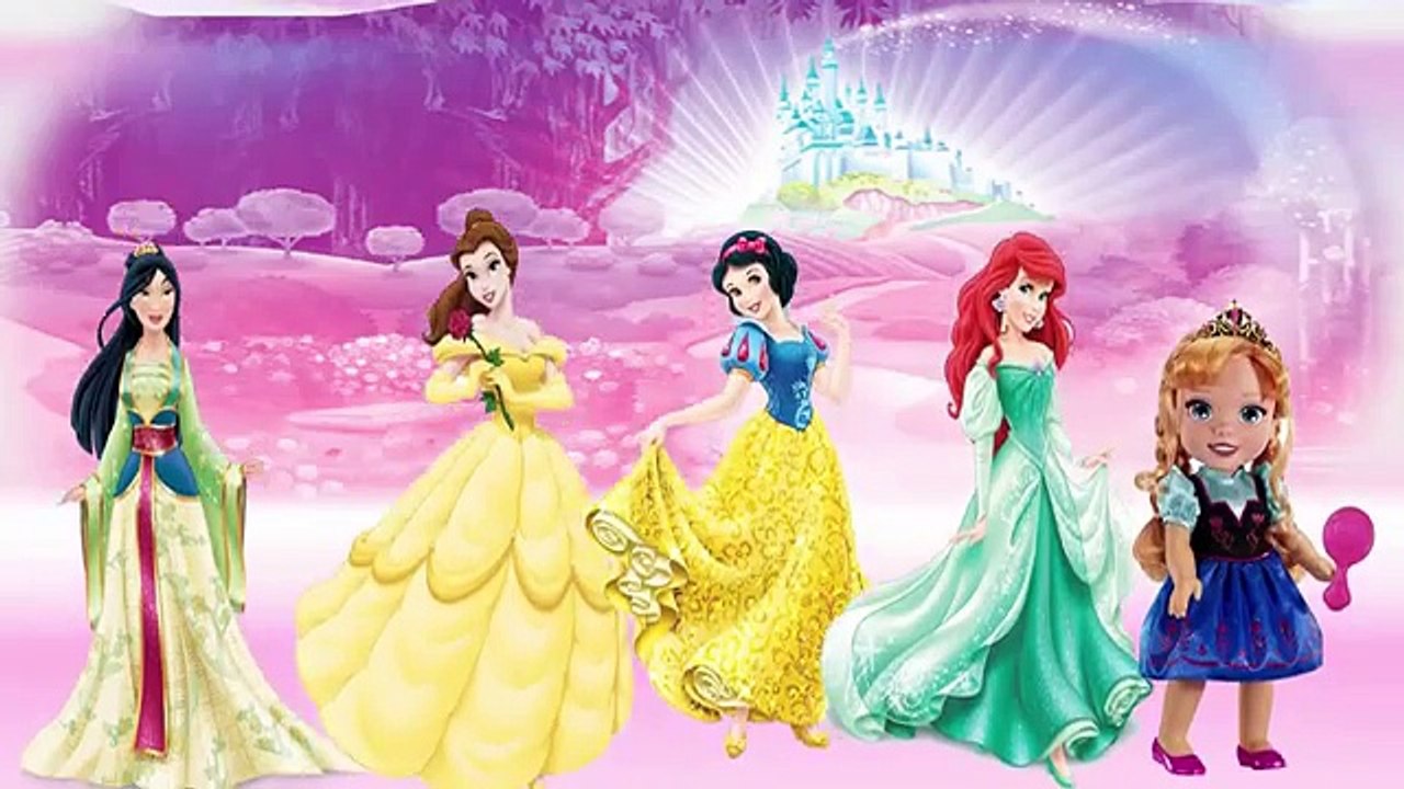 Disney Princess Snow White, Ariel, Princess Belle, Princess Mulan, Frozen Anna Finger Fami