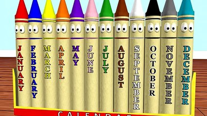 Learn Months of the Year with Calendar Crayons in Space
