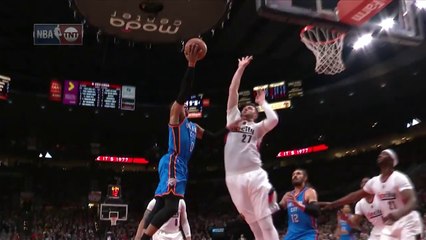 Jusuf Nurkic scotche Russell Westbrook