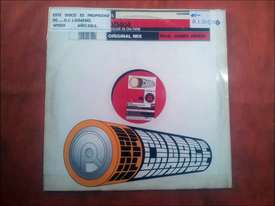 OD404.(HOUSE IS ON FIRE.(ORIGINAL REMIX.)(12''.)(2001.)