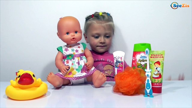 ✔ Ненуко и девочка Ярослава. Кукла купается в ванночке. Baby Doll Bathtime Nenuco Baby Girl ✔