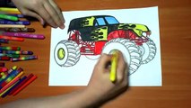 Cars New Coloring Pages for Kids Colors Coloring colored markers felt pens pencils