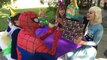 Frozen Elsa Mustache Spiderman Captain America vs Maleficent Birthday Prank Superhero Kids In 4K