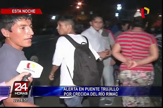 Alerta en Puente Trujillo por crecida del Río Rímac