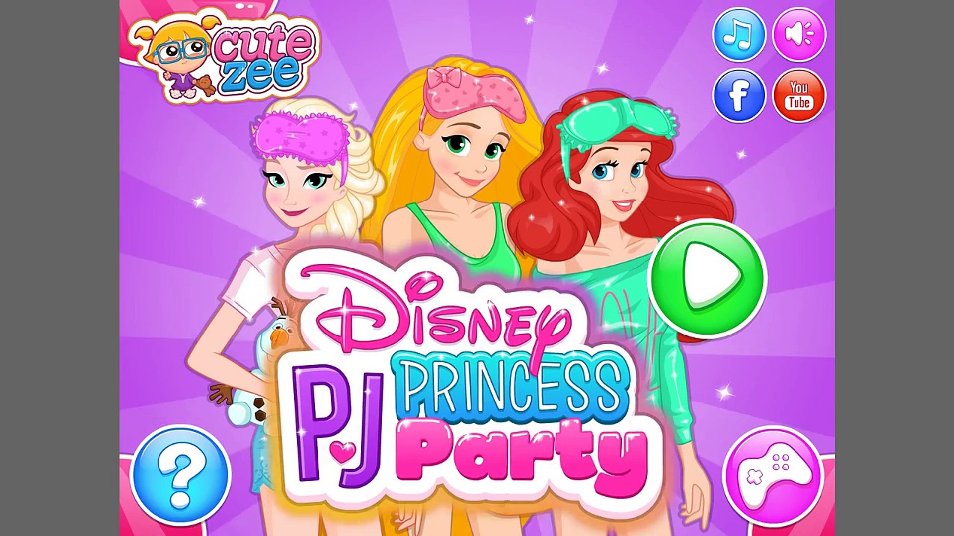 ⁣NEW Игры для детей—Disney Принцесса Ариэль, Эльза, Рапунцель пати—Мультик игры для девочек