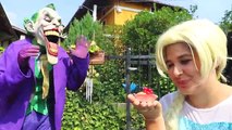 Frozen Elsa Turns into SUPERHEROES! w/ Spiderman Joker Maleficent Bad Baby Poison Ivy & Hu