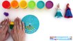 DIY How to Make Play Doh Rainbow Elsa Dress Modelling Clay Learn Colors * RainbowLearning