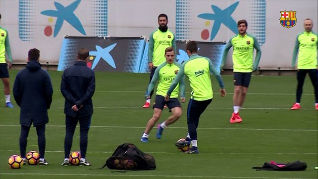 FC Barcelona training session: Thoughts now turn towards Celta