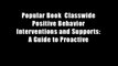 Popular Book  Classwide Positive Behavior Interventions and Supports: A Guide to Proactive