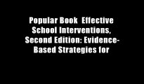 Popular Book  Effective School Interventions, Second Edition: Evidence-Based Strategies for