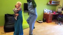 UGLY BABY vs JOKER w/ Spiderman & Frozen Elsa Anna Pink Spidergirl Crying Baby Superhero R