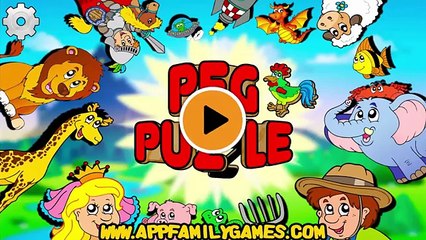 Peg Puzzle 1 Shape Puzzles for Kids - Full App Gameplay Video