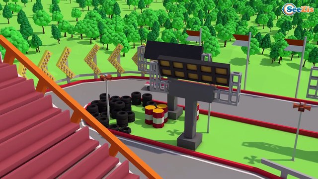 La Voiture de course sur Piste et ses amis Jeu d'assemblage - Voitures de construction Pour petits