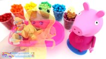 Aprender los Colores Peppa Pig la Hora del Baño con Goma de mascar Bolas para los Niños * RainbowLearning