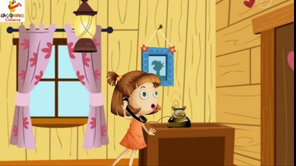 funny telephone talk between child and her father friend