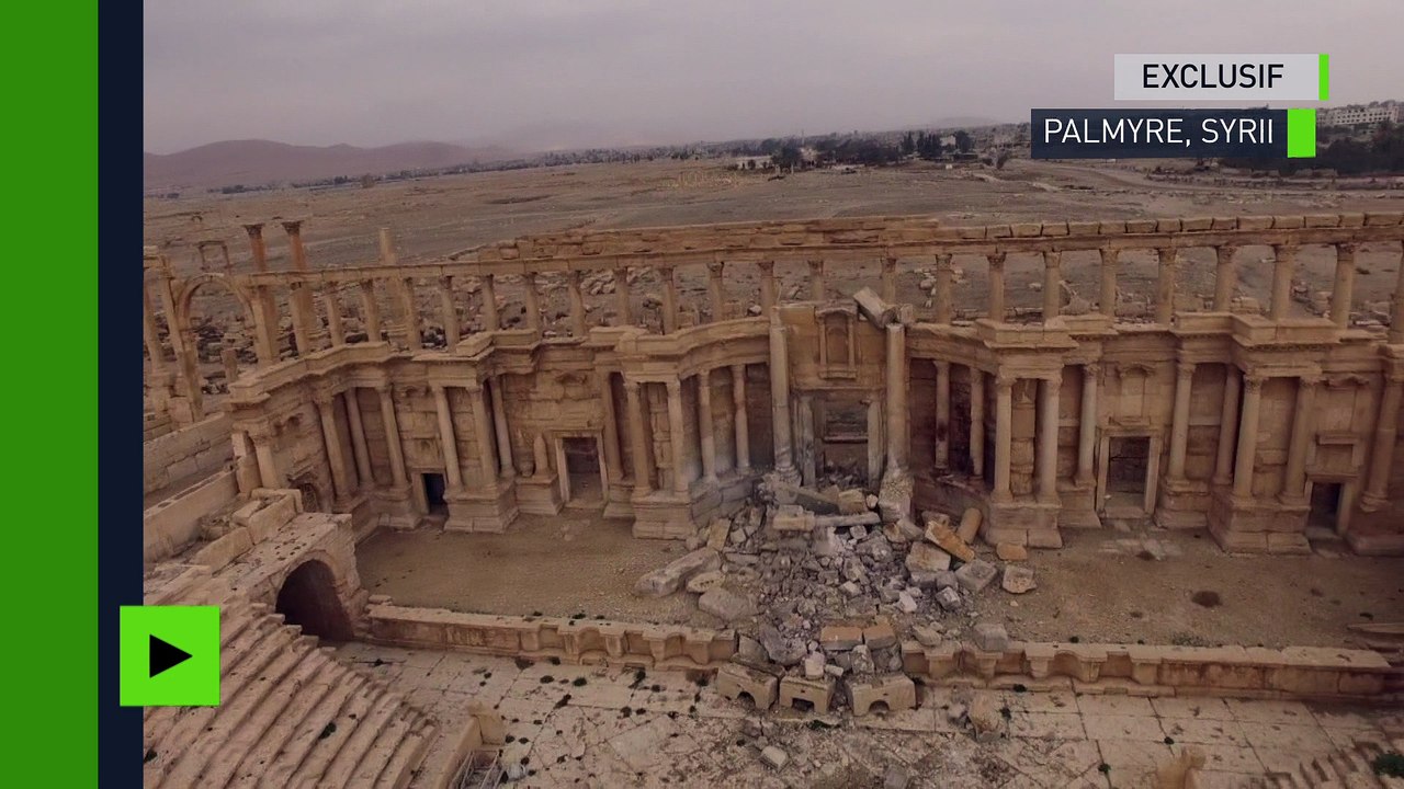 Les images aériennes de Palmyre libérée de Daesh par les forces syriennes (EXCLUSIF)