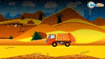 Fire Truck with Vehicles & Trucks. Adventures in the desert. Emergency Cars Cartoon for children