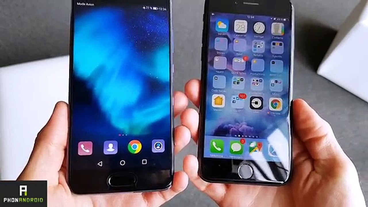 HUAWEI P10 vs iPHONE 7 - comparatif des designs - MWC 2017