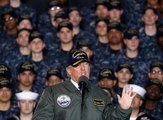 Trump talks defense funding aboard the USS Gerald R. Ford