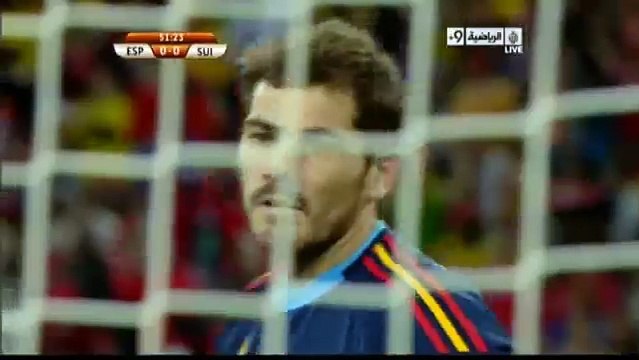 أهداف سويسرا و اسبانيا 1-0 كأس العالم جنوب أفريقيا 2010