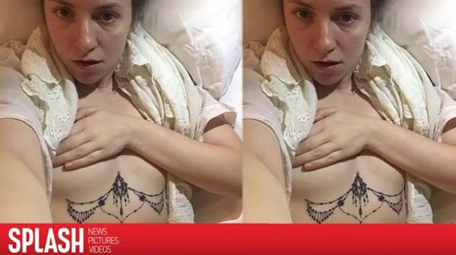 Lena Dunham Accentuates the Girls With a Chest Tattoo