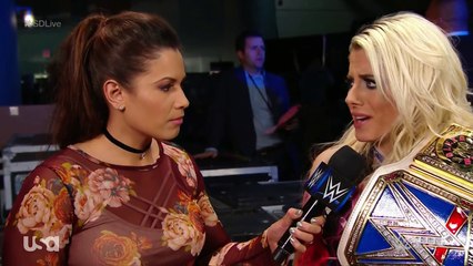 Dasha Fuentes, Alexa Bliss and Natalya Backstage Segment