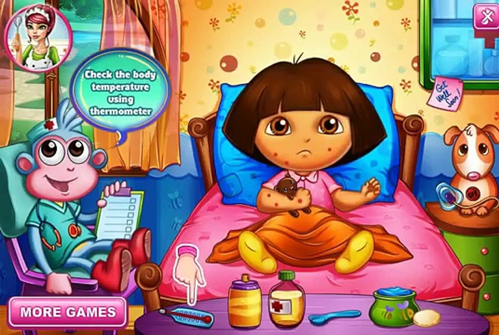 Даша путешественница Игры—Дашу покусали пчелы—Онлайн Видео Игры Для Детей Мультфильм new