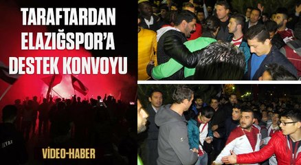 Elazığspor taraftar destek konvoyu