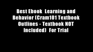 Best Ebook  Learning and Behavior (Cram101 Textbook Outlines - Textbook NOT Included)  For Trial