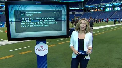 Draft position coin toss & Tom Brady combine shirt trending on social media