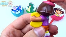 Play Doh Clay Dora The Explorer Lollipop Smiley Face Dora Rainbow Learn Colors for Kids