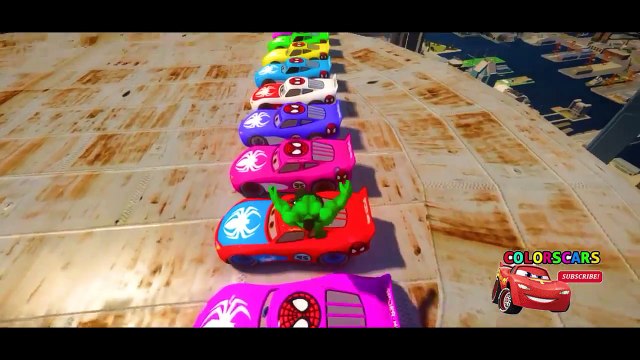 HULK CARS SMASH! Custom Green Lightning McQueen CARS! Nursery Rhymes 2