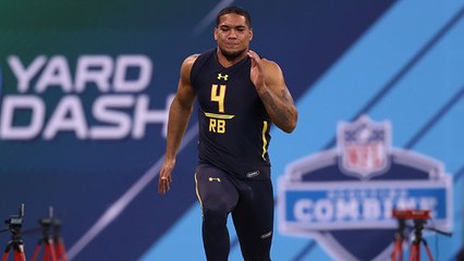 James Conner runs the 40-yard dash