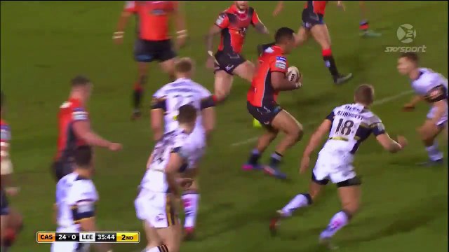 Greg Minikin Great TRY - Castleford Tigers vs. Leeds Rhinos (Super League 2017)
