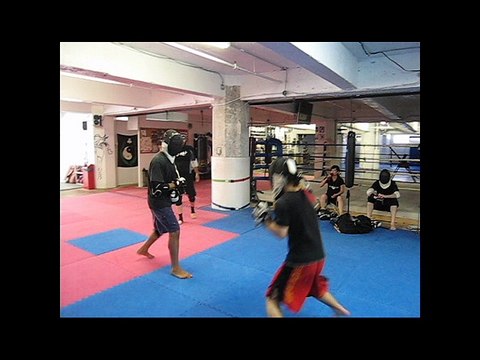 John VS Nico - Single Stick Sparring - 28 Juin - 2009