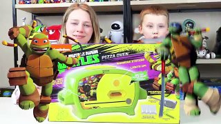 Teenage Mutant Ninja Turtles Pizza Oven TMNT Cooking Toys Review Kinder Playtime