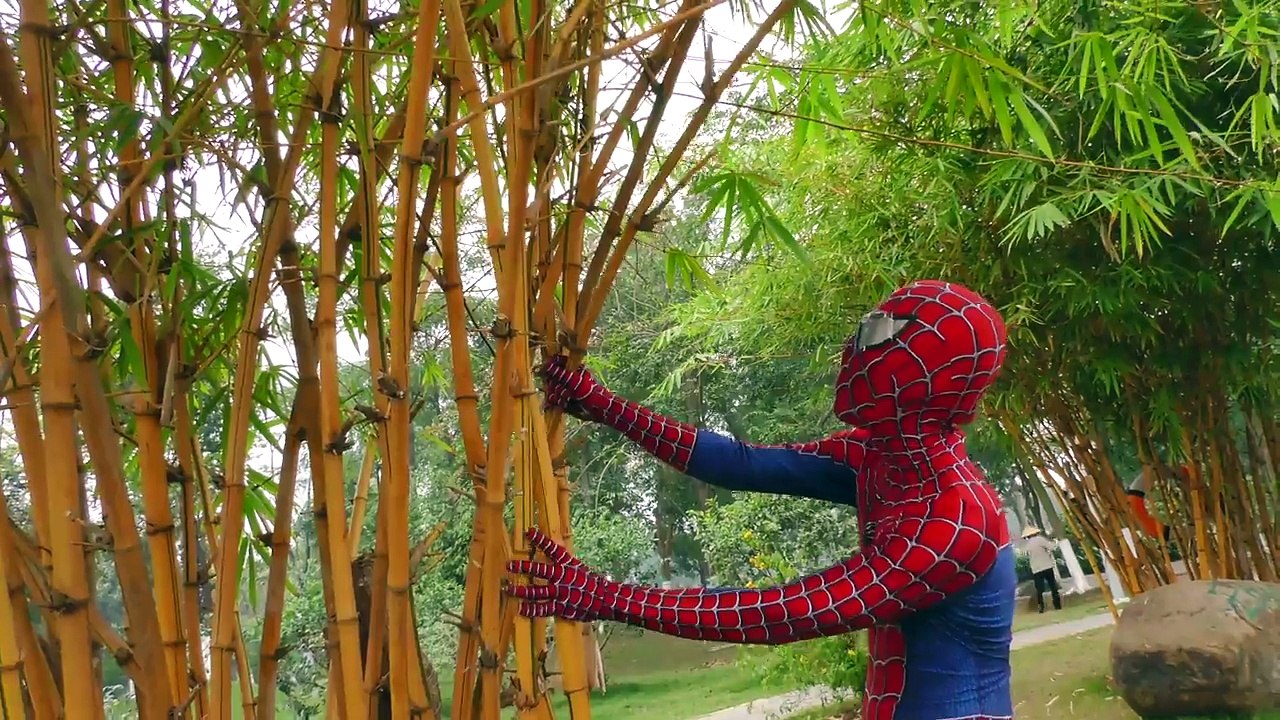 1.2.3. Летать Человек-Паук увидел 2-голова акулы!!! Супергерои Удовольствие Веном, Джокер, Халк, Дети Действия