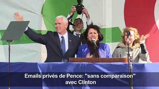 Emails privés de Pence: «sans comparaison» avec Clinton