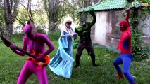 Паук превращается в супергероев! Замороженные elsa Халк и Человек-паук эпизод розовый 76