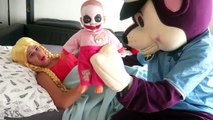 PREGNANT RAPUNZEL vs PAW PATROL vs BAD BABY JOKER! w/ Pregnant Frozen Elsa vs Spiderman in Real Life