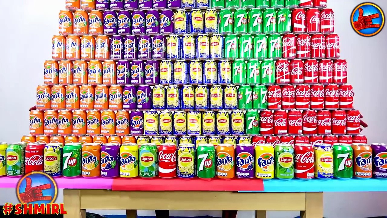 COCA COLA FANTA SPRITE WALL CHALLENGE! Spiderman Joker Spidergirl Hulk Kids Videos Fun in