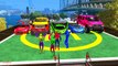 Learn Colors for Kids with Spiderman Cartoon in Color Cars and Videos for Children