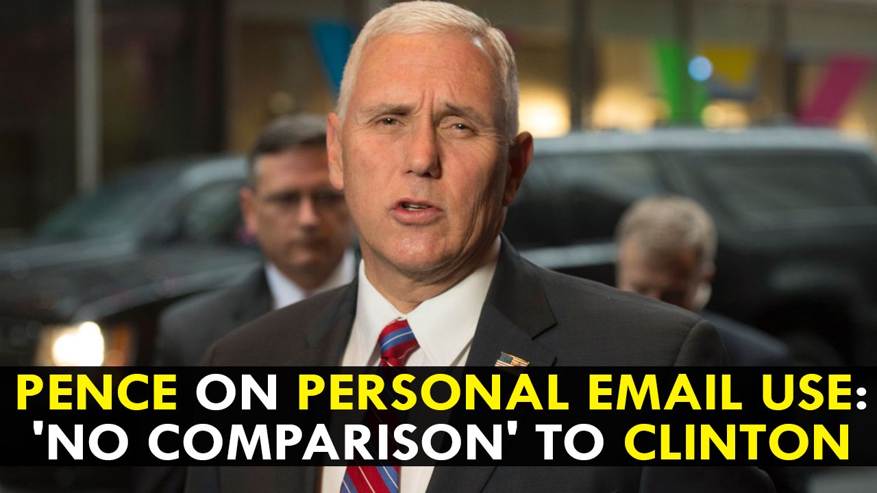 Mike Pence on Personal Email use: 'No comparison' to Clinton